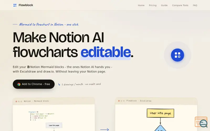 Screenshot of Flowblock
