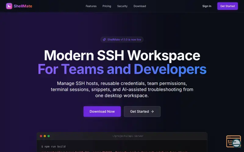 Screenshot of ShellMate