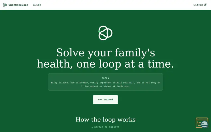 Screenshot of OpenCareLoop