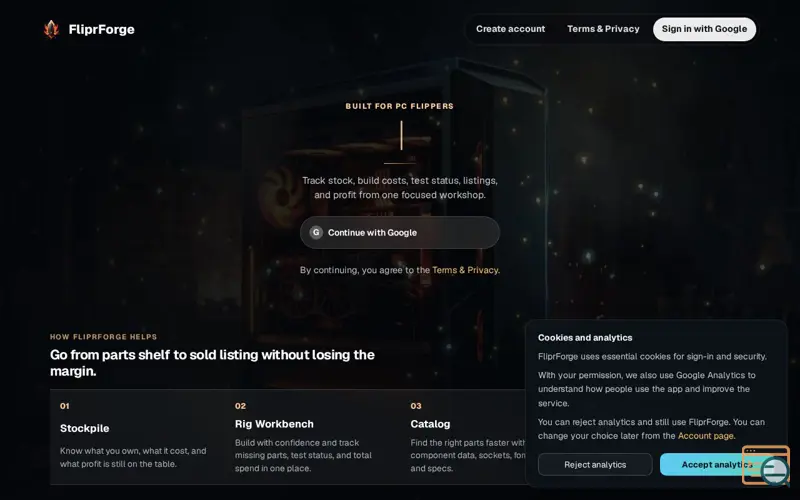 Screenshot of FliprForge
