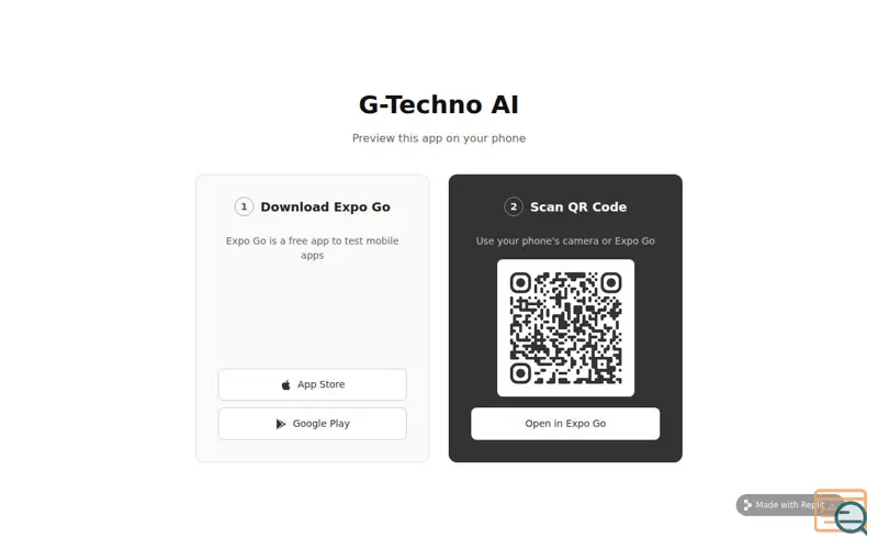 Screenshot of G-techno AI