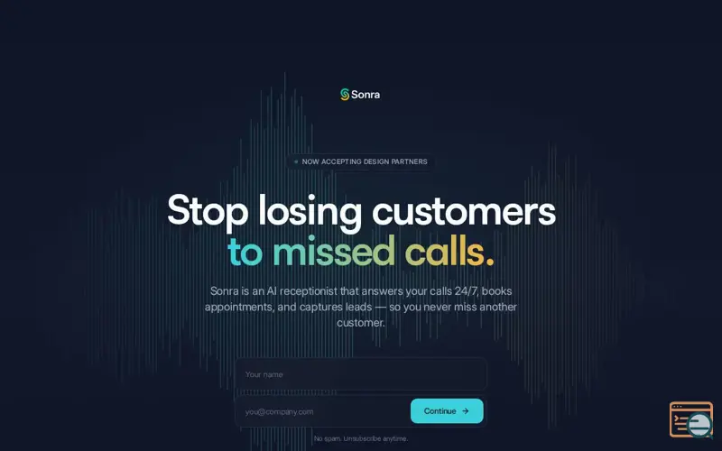 Screenshot of Sonra