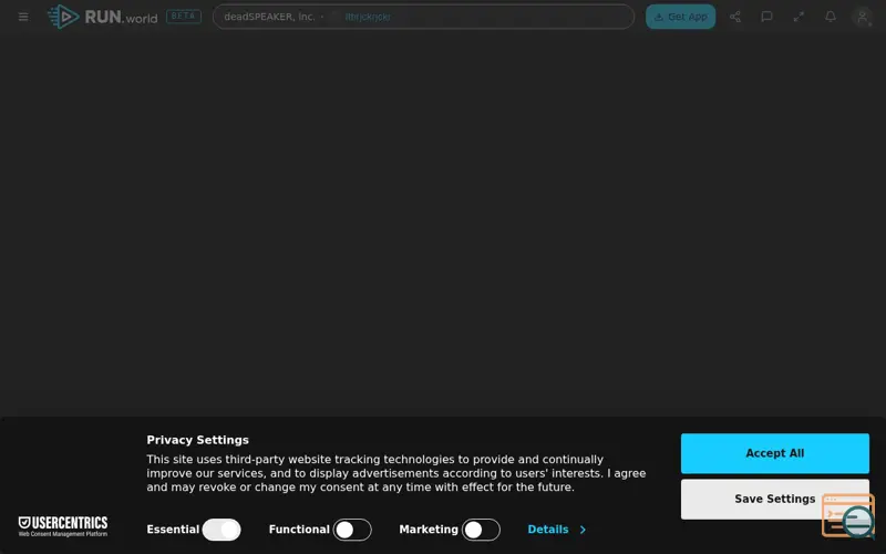 Screenshot of deadSPEAKER, inc., a launch using Helpshift