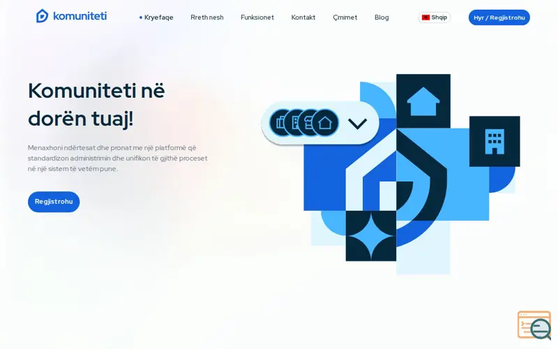 Screenshot of Komuniteti, a launch using Paysera