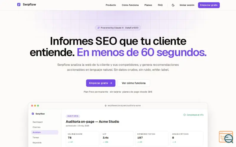 Screenshot of Serpflow