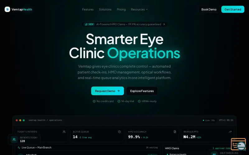 Screenshot of Vemtap Health