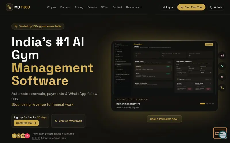 Screenshot of MS FitOS