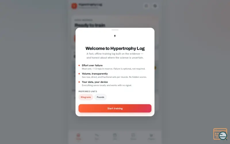Screenshot of uh gym app