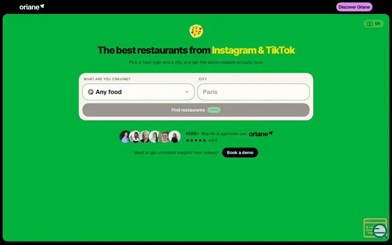 Screenshot of Restaurant Finder