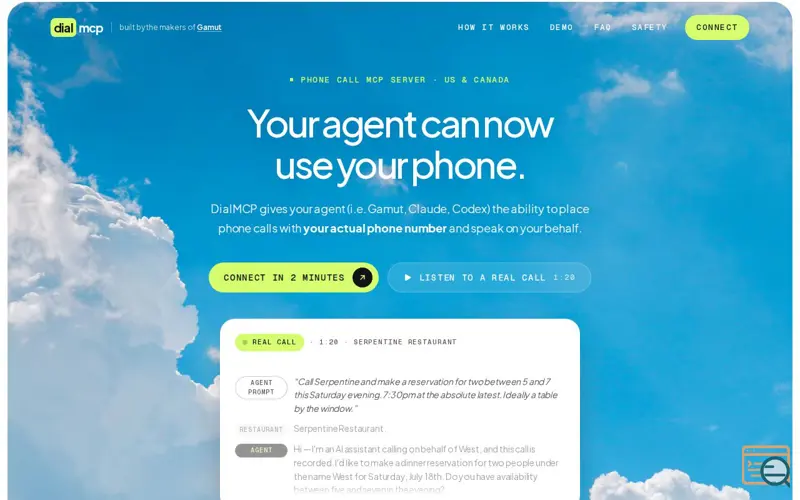 Screenshot of DialMCP