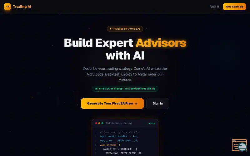 Screenshot of Expert Advisor AI Tool