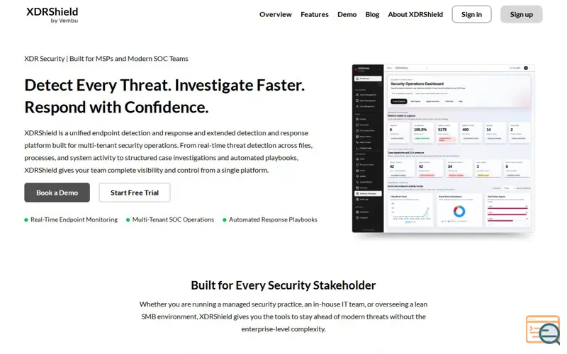 Screenshot of XDRShield