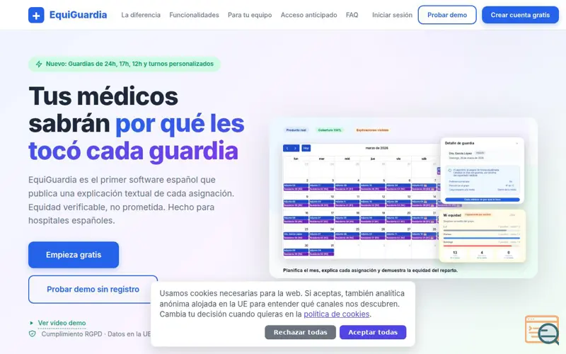 Screenshot of EquiGuardia