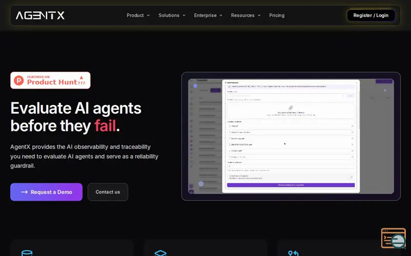 Screenshot of AgentX - AI Agent evaluation framework