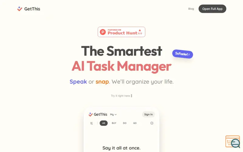 Screenshot of GetThis