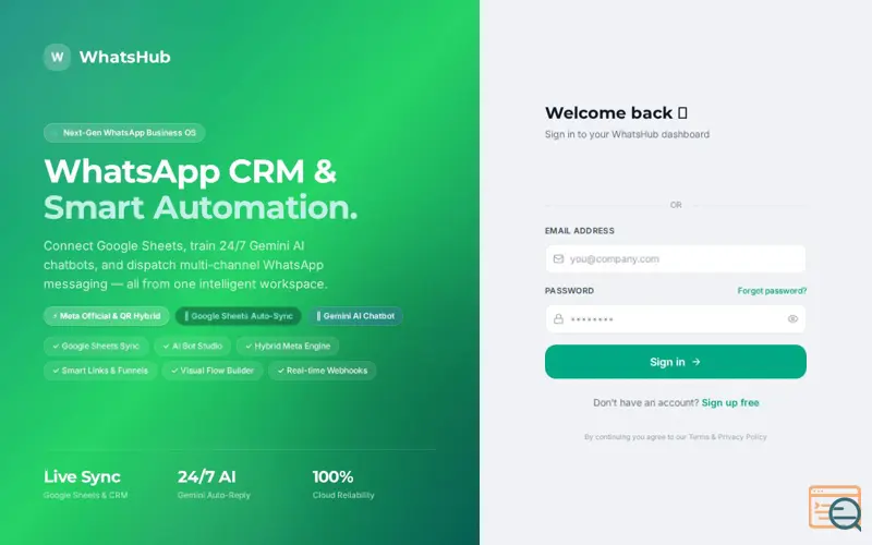 Screenshot of WhatsHub