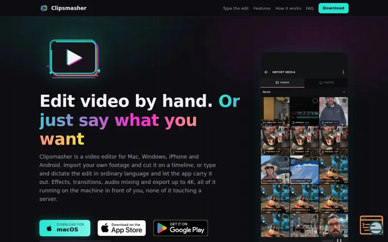 Screenshot of Clip Smasher - Mobile Video Editor for iPhone & Android