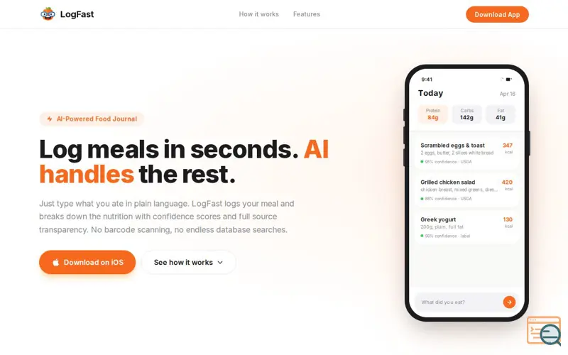 Screenshot of LogFast