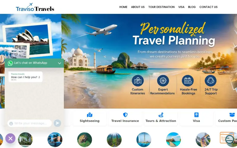 Screenshot of Traviso Travels
