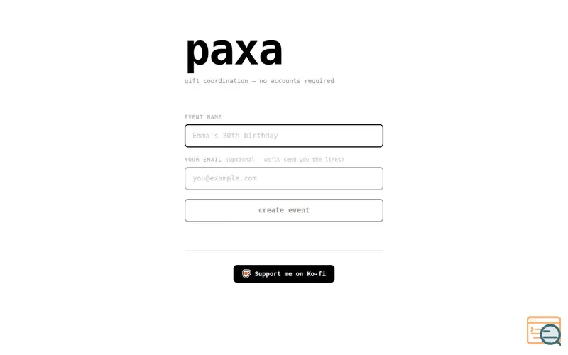 Screenshot of Paxa