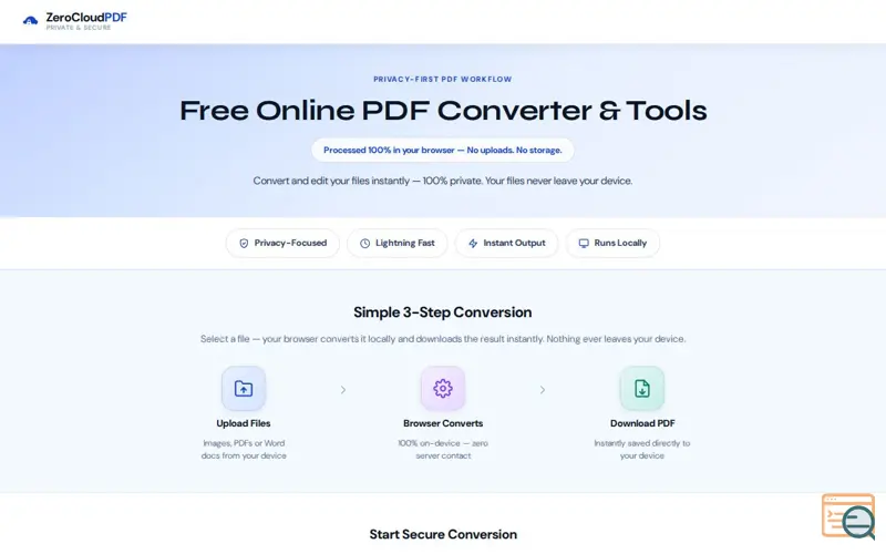 Screenshot of ZeroCloudPDF