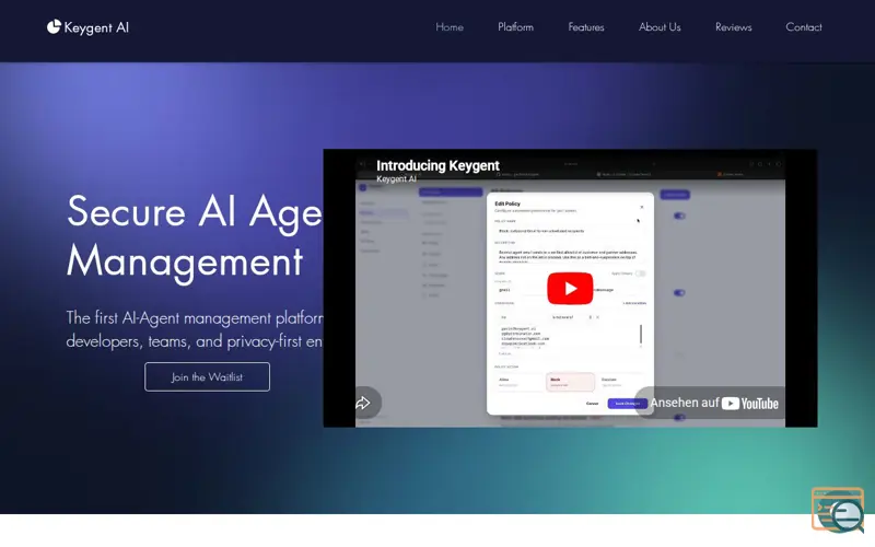 Screenshot of Keygent AI