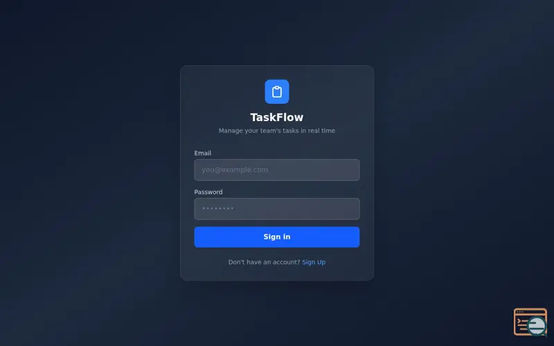 Screenshot of TaskFlow