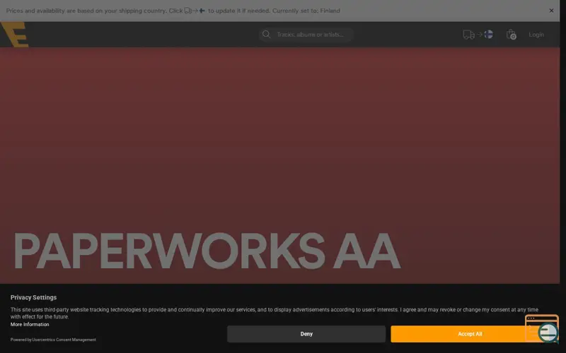 Screenshot of PAPERWORKS AA
