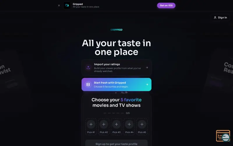 Screenshot of Gripped