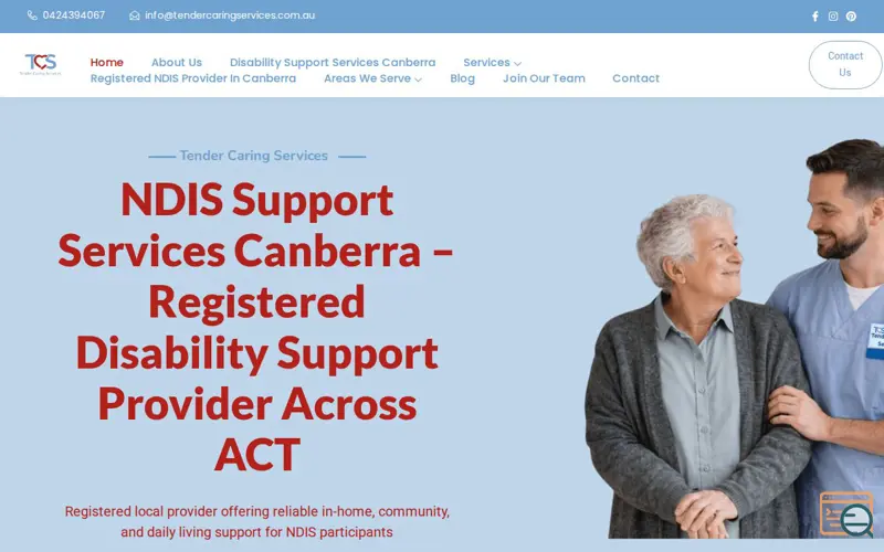 Screenshot of Tender Caring Services