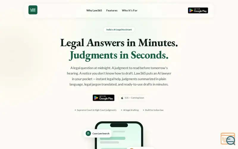 Screenshot of Law365