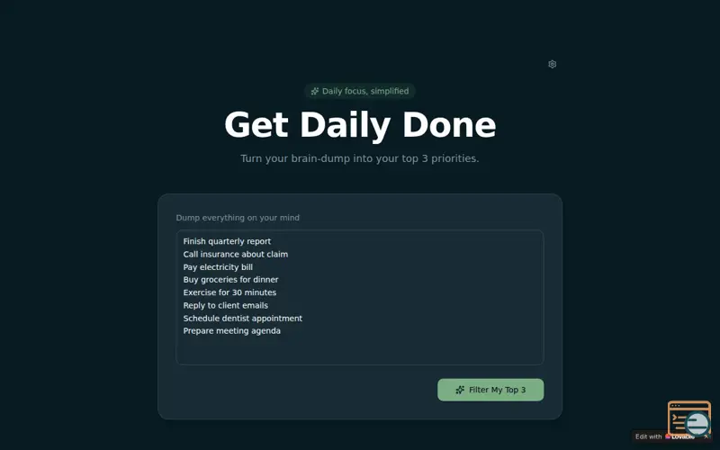 Screenshot of Get Daily Done 