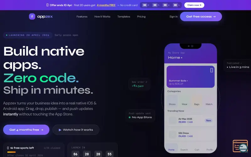 Screenshot of Appzex