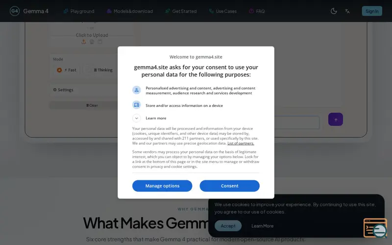 Screenshot of Gemma 4 AI, a launch using Hugging Face Spaces