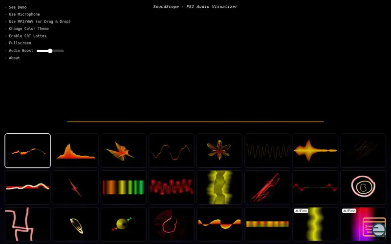 Screenshot of SoundScope