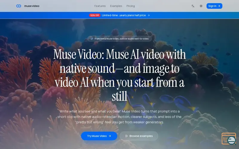 Screenshot of MuseVideo