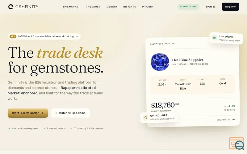 Screenshot of GEMFINITY