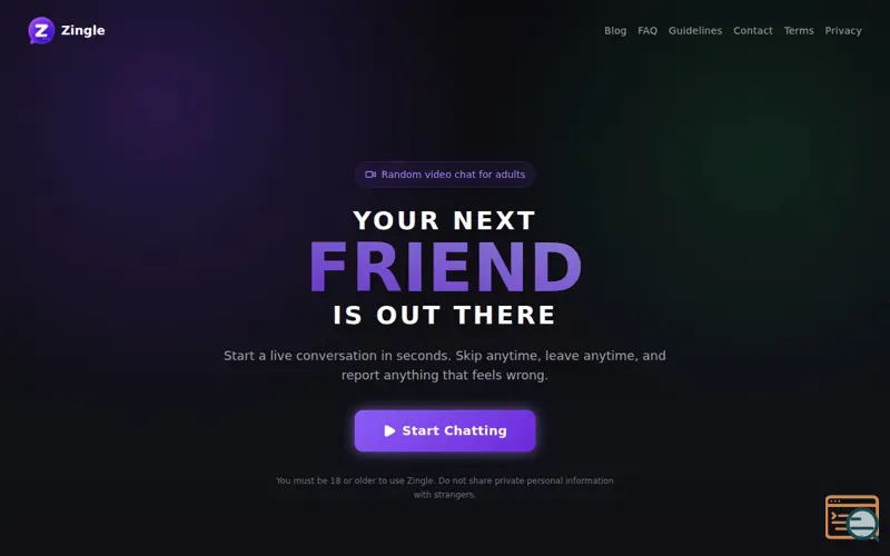 Screenshot of Zingle