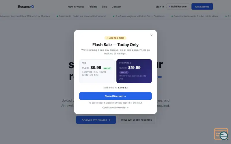 Screenshot of ResumeIQ