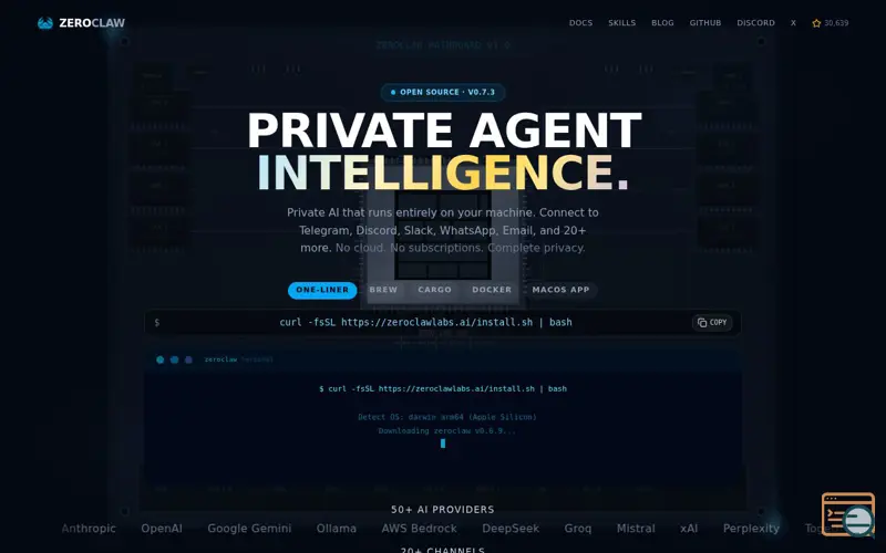 Screenshot of ZeroClaw