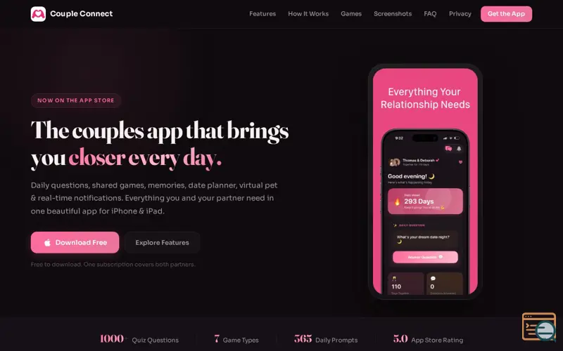 Screenshot of Couple Connect