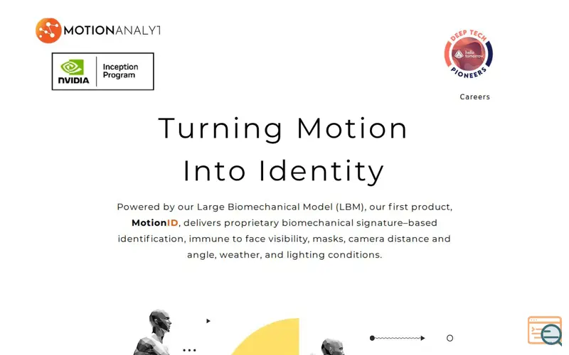 Screenshot of MotionID by MotionAnalytics