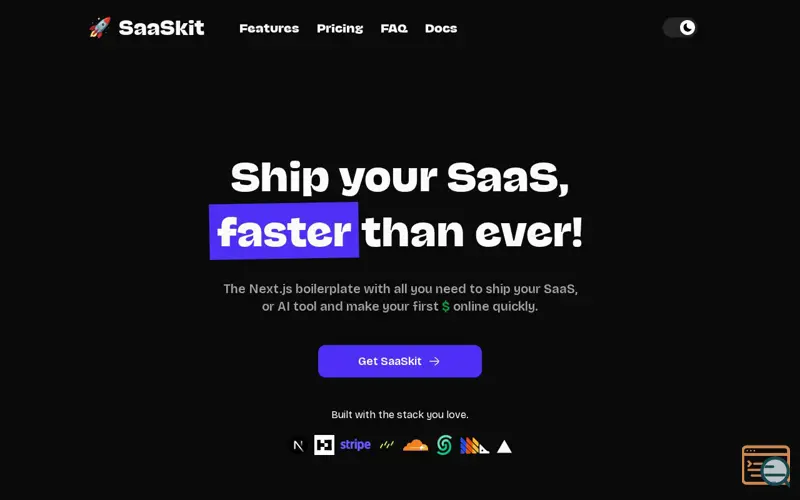 Screenshot of SaaSkit