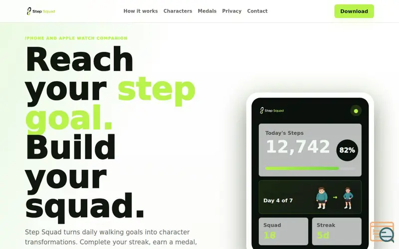 Screenshot of Step Squad Go