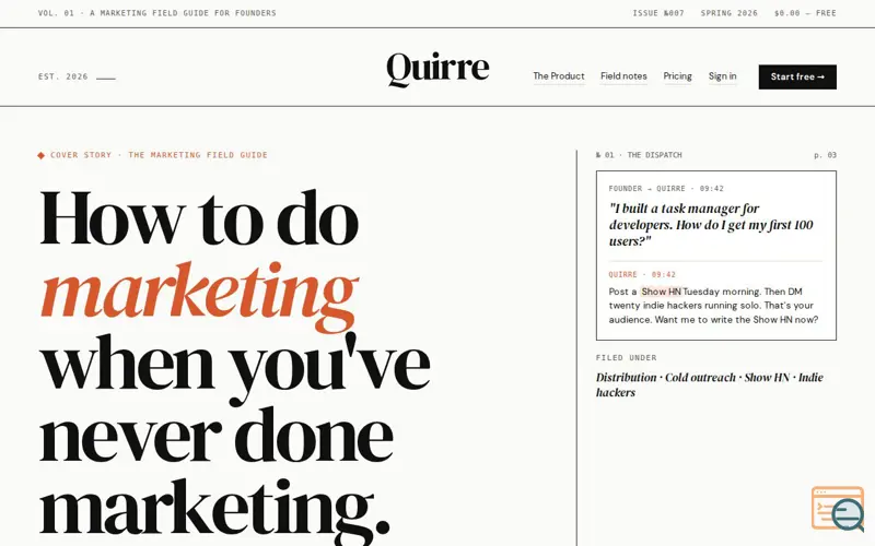 Screenshot of Quirre