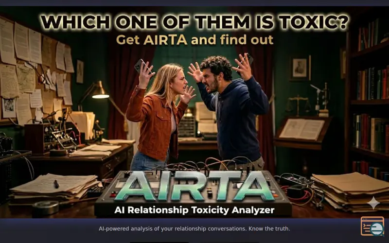 Screenshot of AIRTA Relationship Toxicity Analyzer