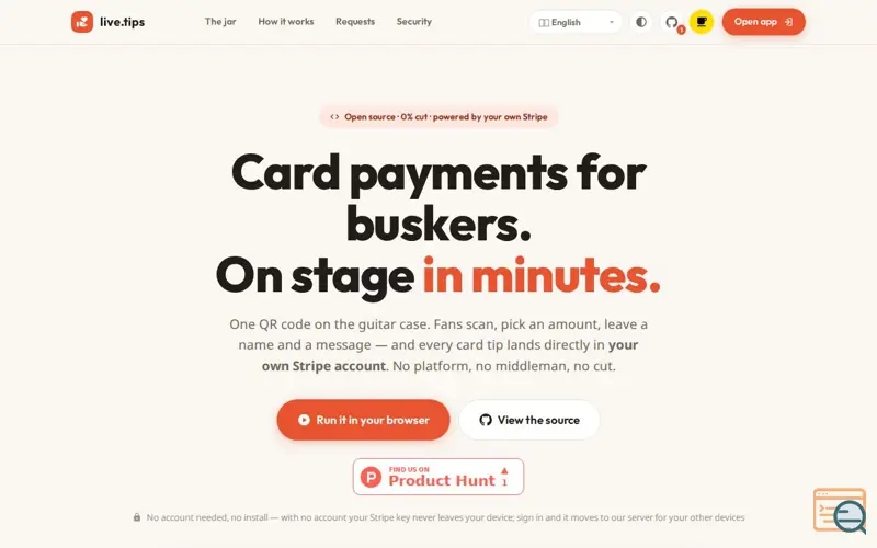 Screenshot of live.tips