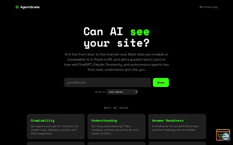 Screenshot of AgentGrade