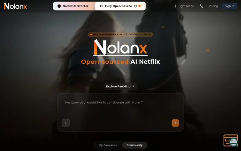 Screenshot of Nolanx.ai, a launch using RefGrow