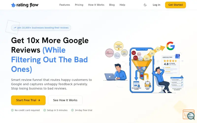 Screenshot of RatingFlow